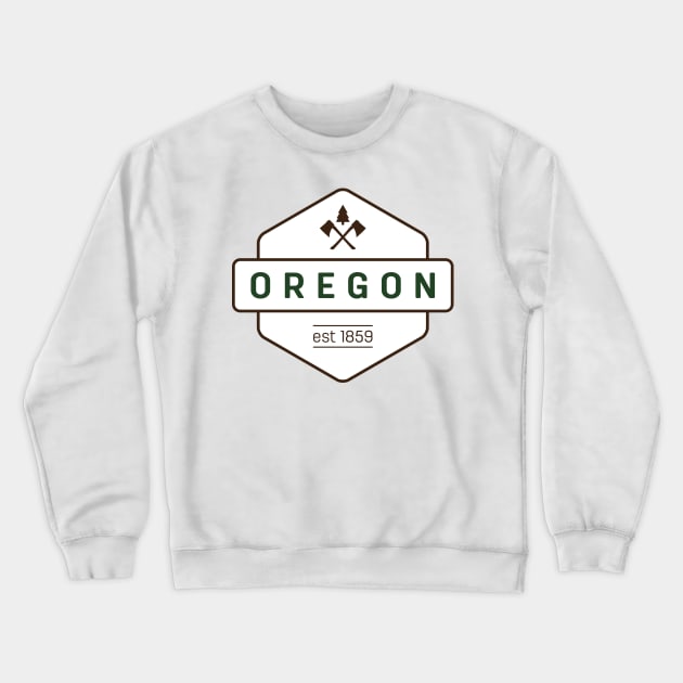 Oregon Axe Badge Crewneck Sweatshirt by HolidayShirts